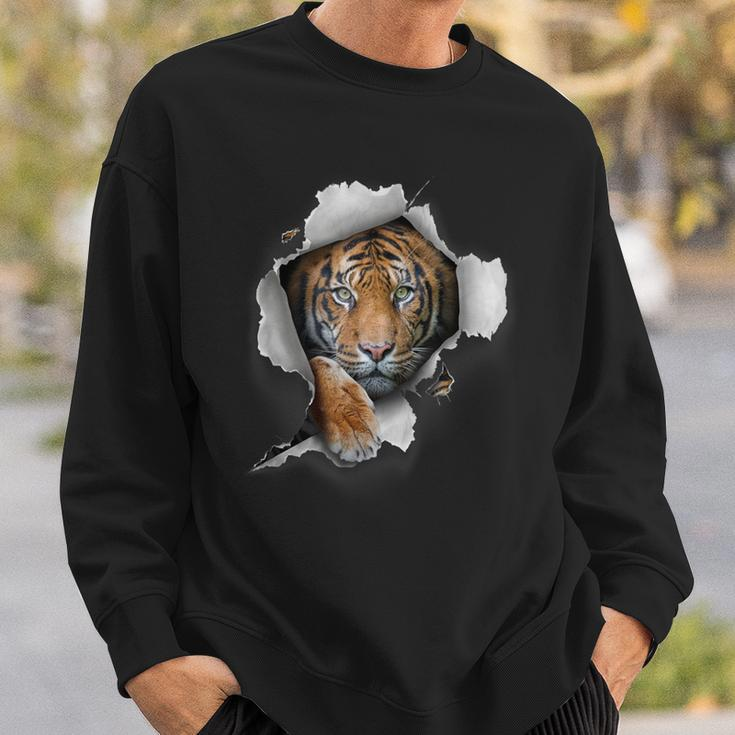 Tiger Lover Safari Animal Tiger Art Tiger Sweatshirt Gifts for Him