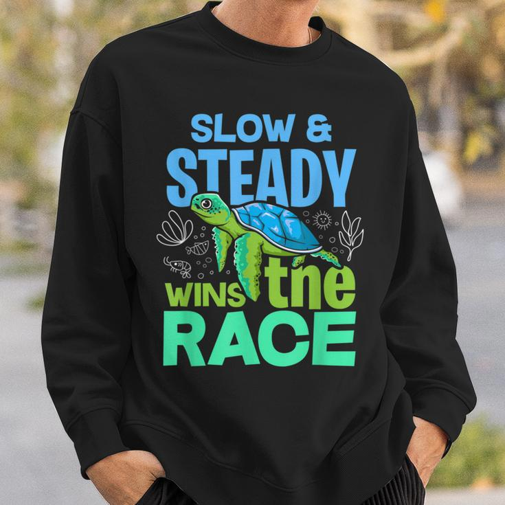 Turtle Lover Slow And Steady Wins The Race Sweatshirt Gifts for Him