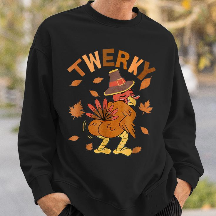 Twerky Thanksgiving Turkey Butt Twerk Dance Pun 2023 Sweatshirt Gifts for Him