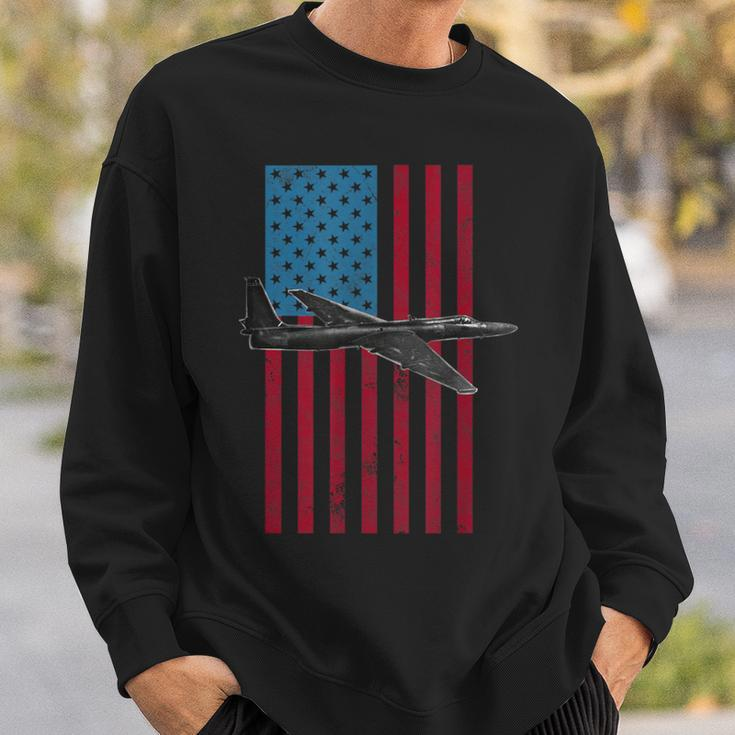 U-2 Dragon Lady Usa American Flag Military Sweatshirt Gifts for Him