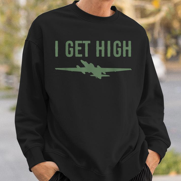 U-2 Tr-1 Dragon Lady Aircraft I Get High Flying Sweatshirt Gifts for Him