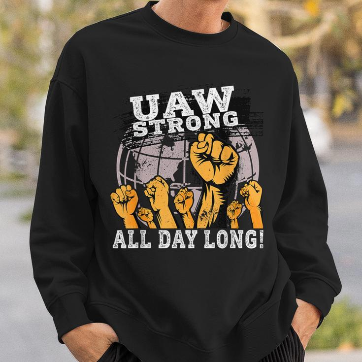 Uaw Strike Red United Auto Worker Picket Sign Uaw Worker Sweatshirt Gifts for Him