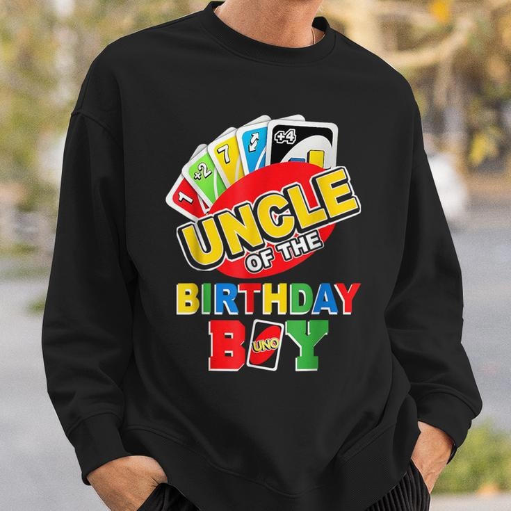 Uncle Of The Birthday Boy Uno Dad Papa Father 1St Bday Sweatshirt Gifts for Him