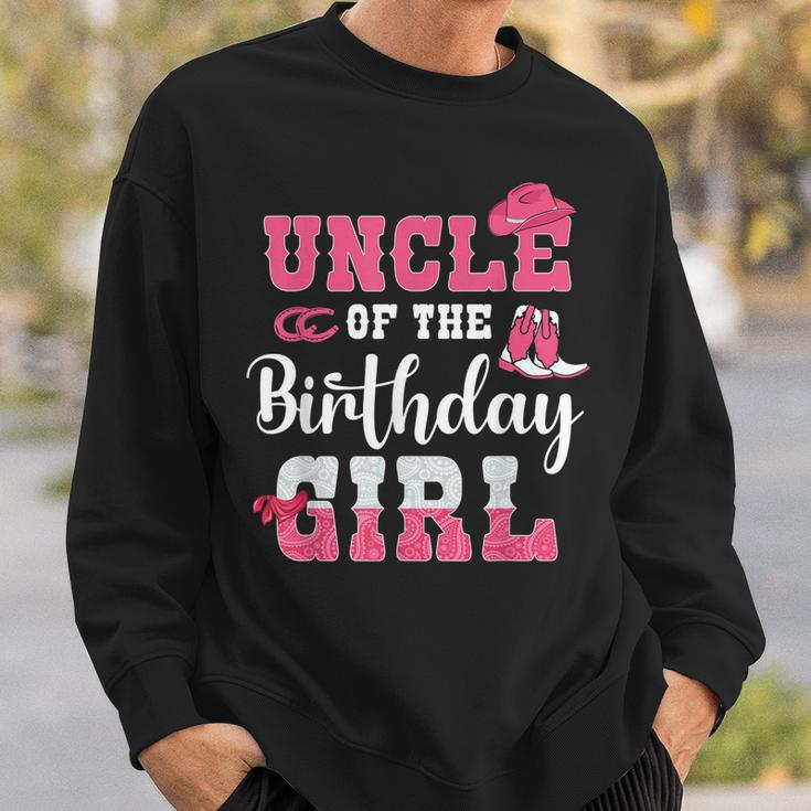 Uncle Of The Birthday Girl Western Cowgirl Themed 2Nd Bday Sweatshirt Gifts for Him