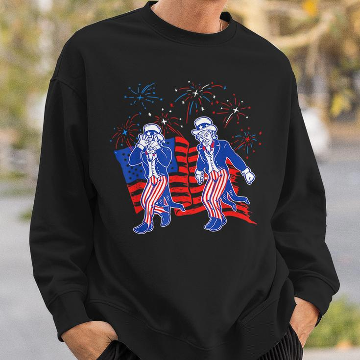 Uncle Sam Griddy 4Th Of July Funny Independence Day Boy Kids Sweatshirt Gifts for Him