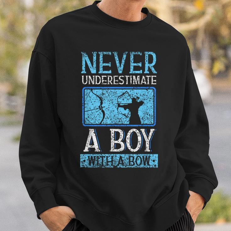 Never Underestimate A Boy With A Bow Arrow Archery Archer Sweatshirt Gifts for Him