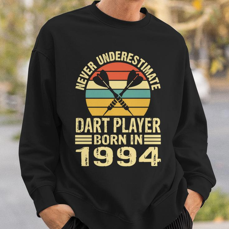 Never Underestimate Dart Player Born In 1994 Dart Darts Sweatshirt Gifts for Him