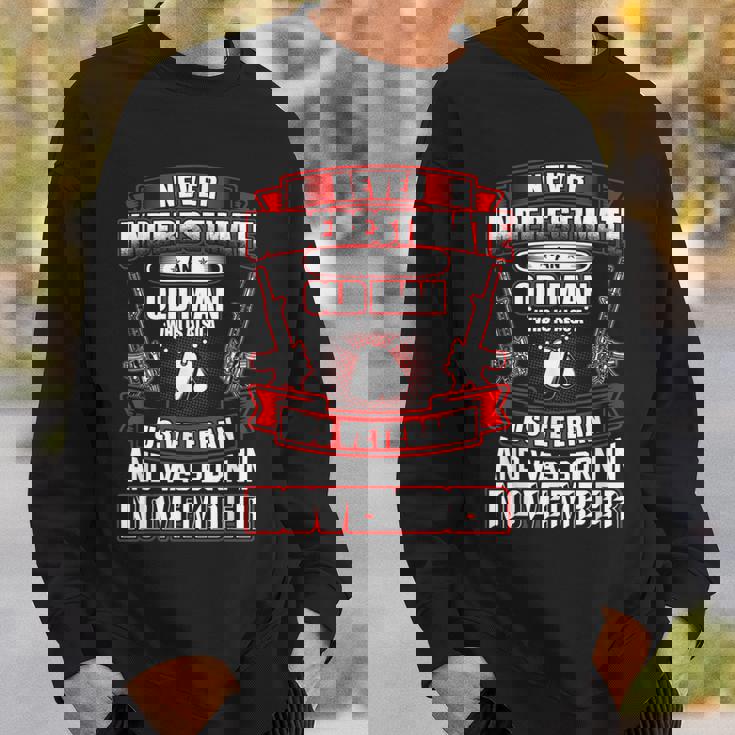 Never Underestimate An Old Us Veteran Born In November Sweatshirt Gifts for Him