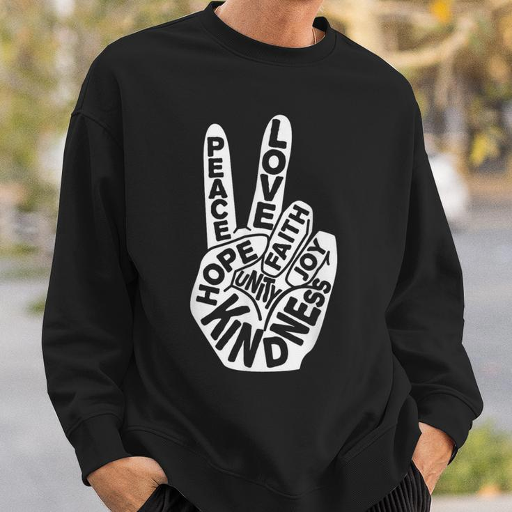 Unity Day Orange Anti Bullying Peace Love Sign Language Sweatshirt Gifts for Him