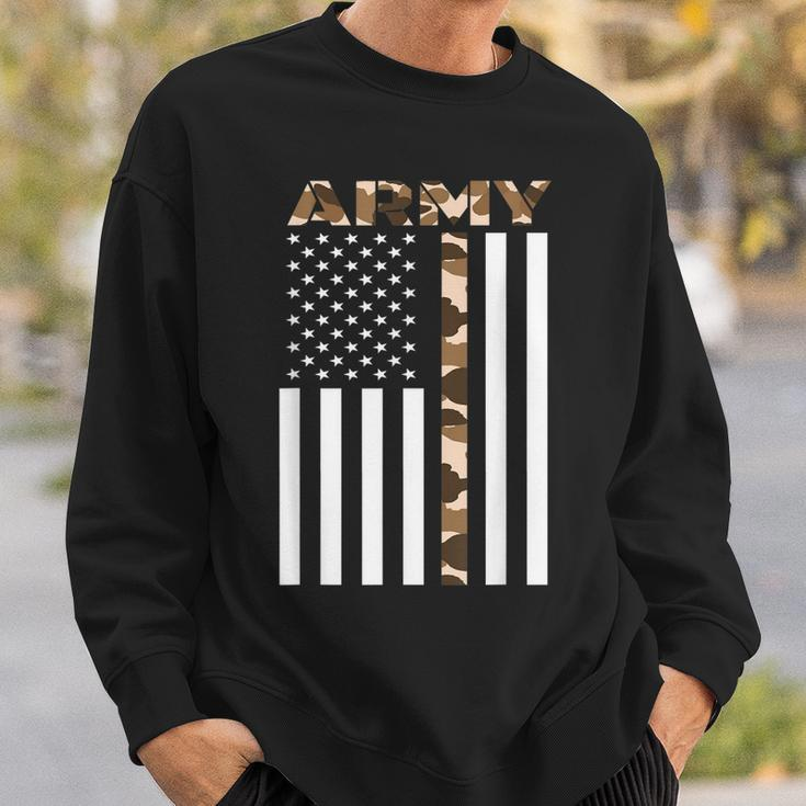 Us Army Flag Infantry Ranger Camouflage Brown Sweatshirt Gifts for Him