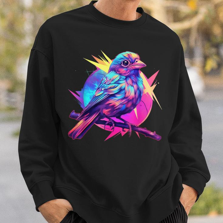 Vaporwave Aesthetic Song Sparrow Sweatshirt Gifts for Him