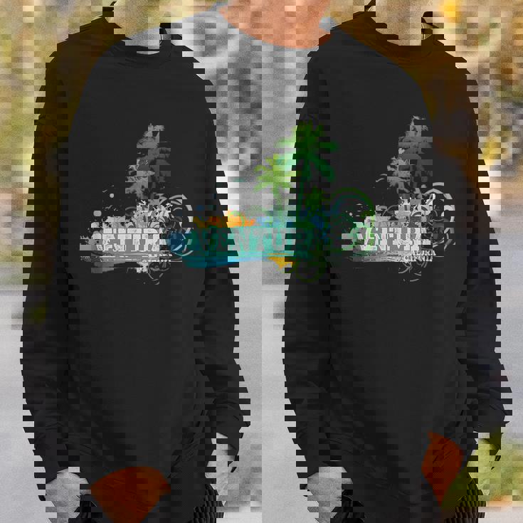 Ventura California Palm Trees Sunset Beach Vacation Sweatshirt Gifts for Him