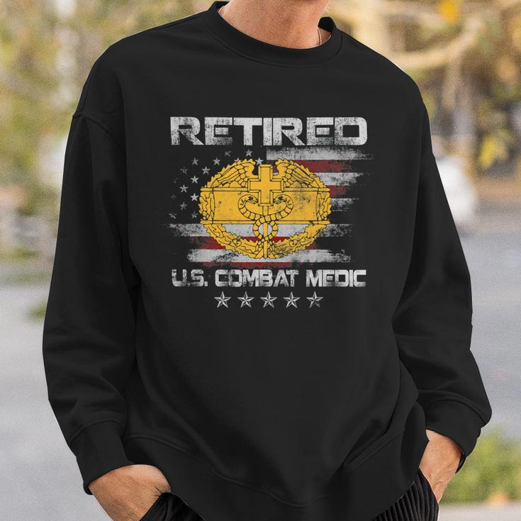 Veteran Vets US Army Retired Combat Medic Proud Veteran Medical Military 149 Veterans Sweatshirt Gifts for Him