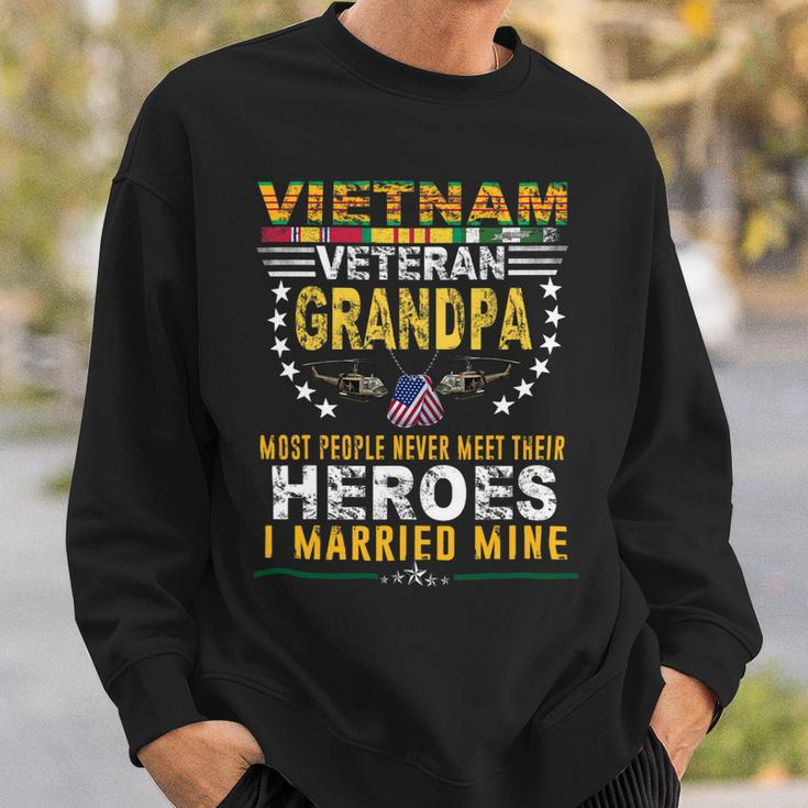 Veteran Vets Vietnam Veteran Grandpa Most People Never Meet Their Heroes Veterans Sweatshirt Gifts for Him