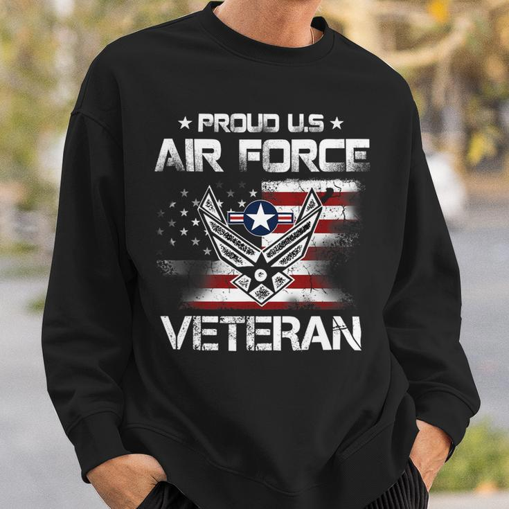 Veteran Vets Vintage Usa Flag Proud To Be Us Air Force Veteran Father Day Veterans Sweatshirt Gifts for Him