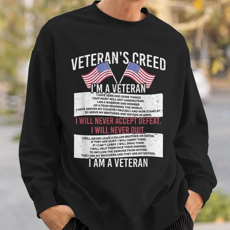 Veterans Creed Patriot Grandpa Chirstian Vietnam War Sweatshirt Gifts for Him