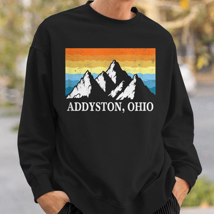 Vintage Addyston Ohio Mountain Hiking Souvenir Print Sweatshirt Gifts for Him