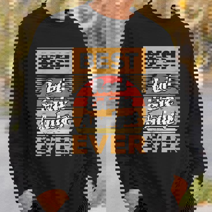 Vintage Best Real Estate Analyst Ever Sweatshirt Gifts for Him