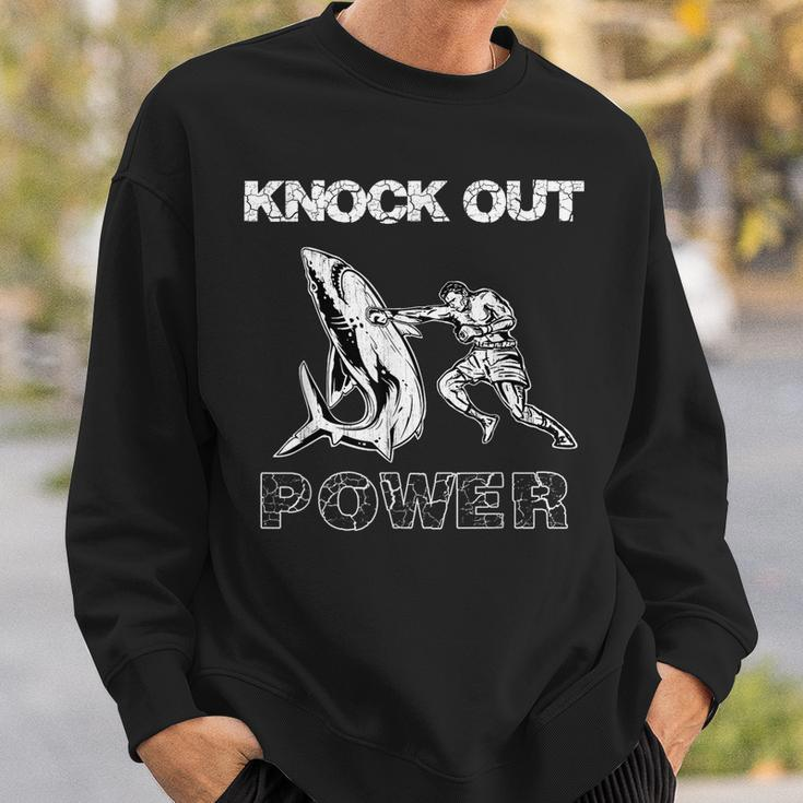 Vintage Boxer Man Knock Out Power Best Boxing Kickboxing Sweatshirt Gifts for Him