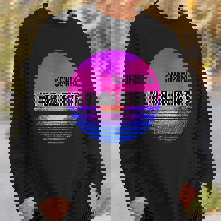 Vintage La Habra Heights Vaporwave California Sweatshirt Gifts for Him