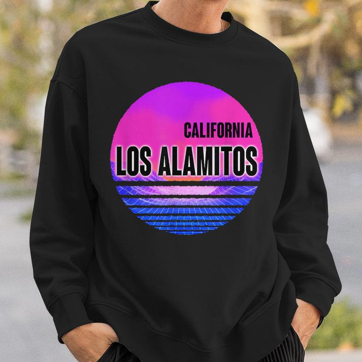 Vintage Los Alamitos Vaporwave California Sweatshirt Gifts for Him