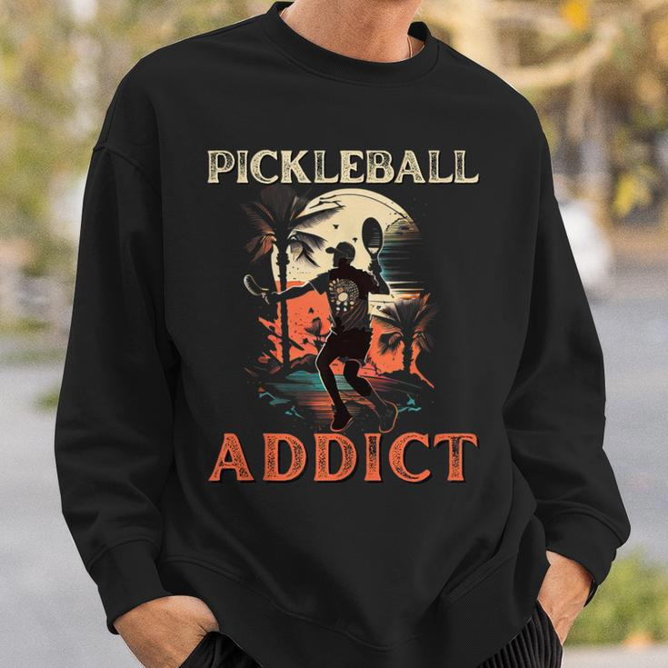 Vintage Pickleball Addict Player For Paddleball Lover Sweatshirt Gifts for Him