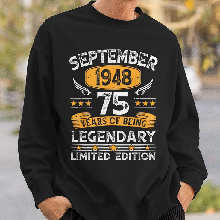 Vintage September 1948 75 Years Old 75Th Birthday Sweatshirt Gifts for Him