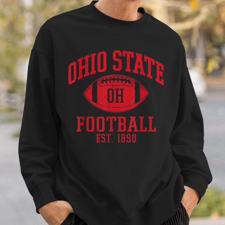 Vintage State Of Ohio Columbus Varsity Style Football Gift Sweatshirt Gifts for Him