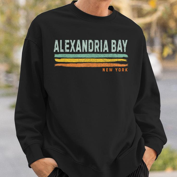 Vintage Stripes Alexandria Bay Ny Sweatshirt Gifts for Him