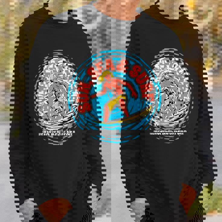 Vintage Sun Sea Surf Hermosa Beach California Retro Surfing Sweatshirt Gifts for Him Vintage Sun Sea Surf Hermosa Beach California Retro Surfing Sweatshirt Gifts for Him