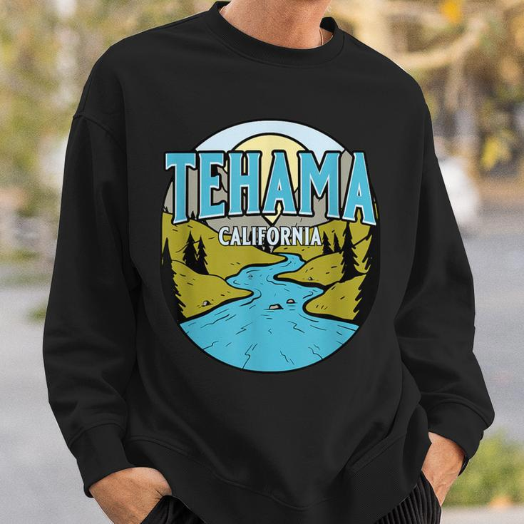 Vintage Tehama California River Valley Souvenir Print Sweatshirt Gifts for Him