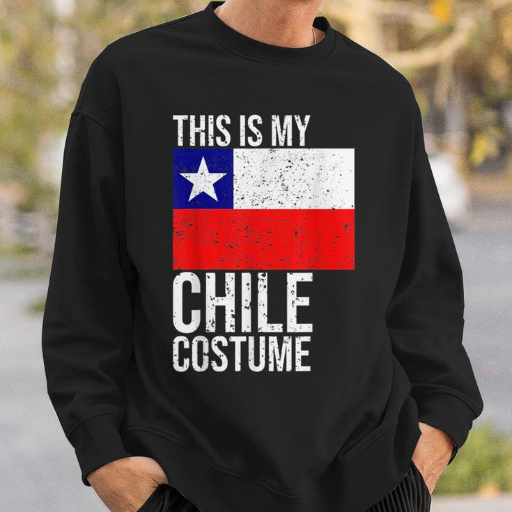 Vintage This Is My Chile Flag Costume Design For Halloween Chile Funny Gifts Sweatshirt Gifts for Him