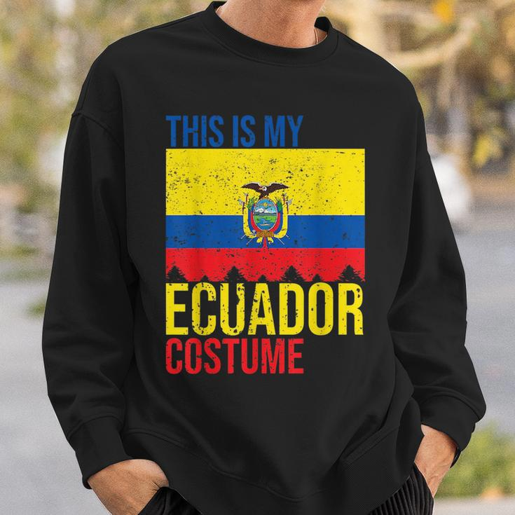 Vintage This Is My Ecuador Flag Costume For Halloween Ecuador Funny Gifts Sweatshirt Gifts for Him