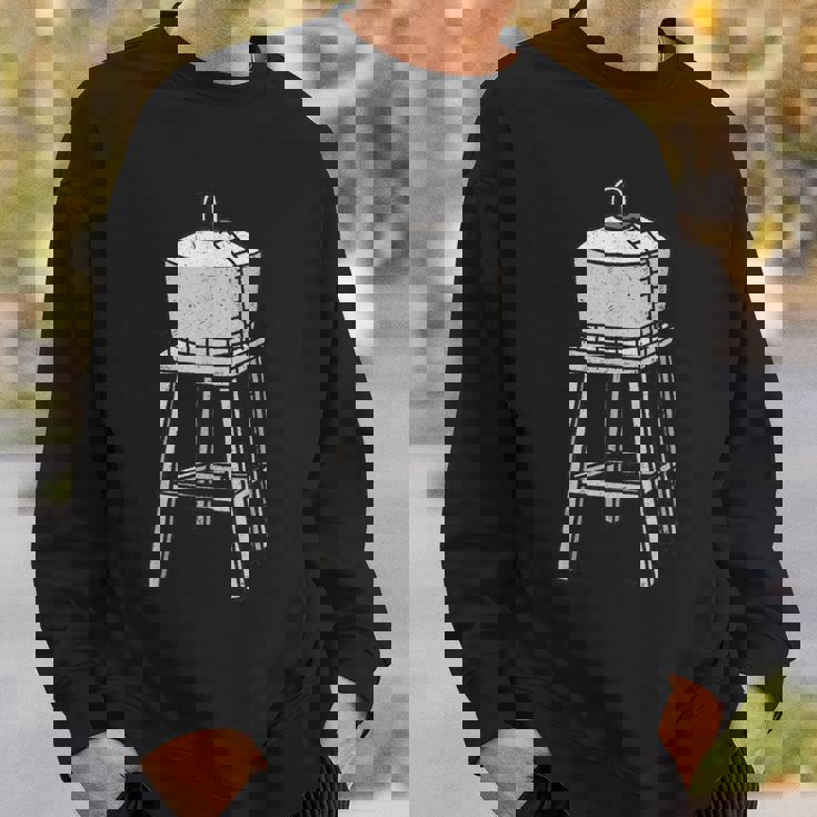 Vintage Water Tower Tank Supply Engineer Reservoir Water Sweatshirt Gifts for Him