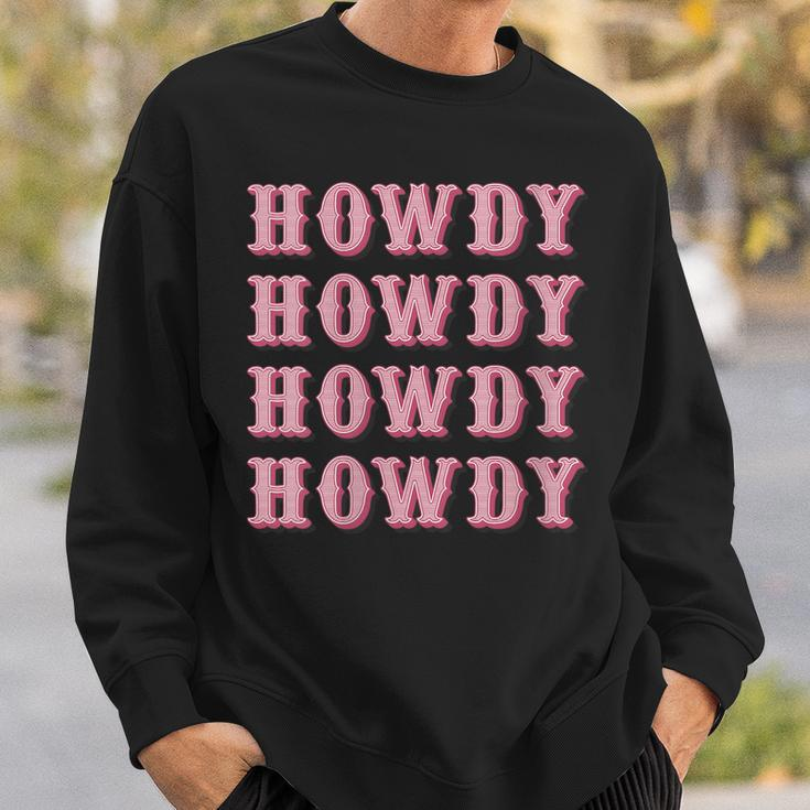 Vintage White Cowgirl Howdy Rodeo Western Country Southern Gift For Womens Sweatshirt Gifts for Him