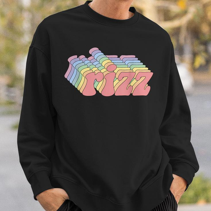 W Rizz Retro Vintage Memes Slang Unspoken Rizz Sweatshirt Gifts for Him