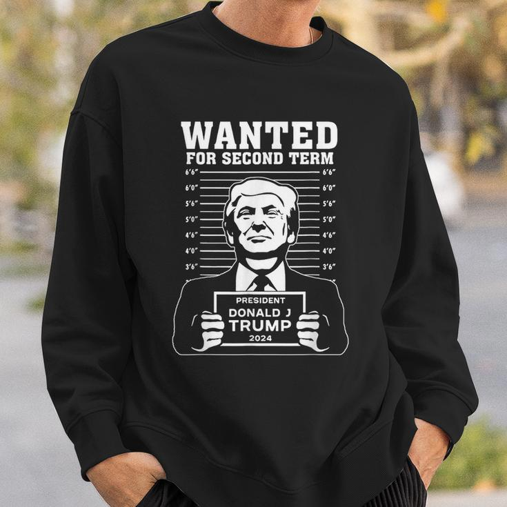 Wanted For Second Term President Donald Trump 2024 Sweatshirt Gifts for Him