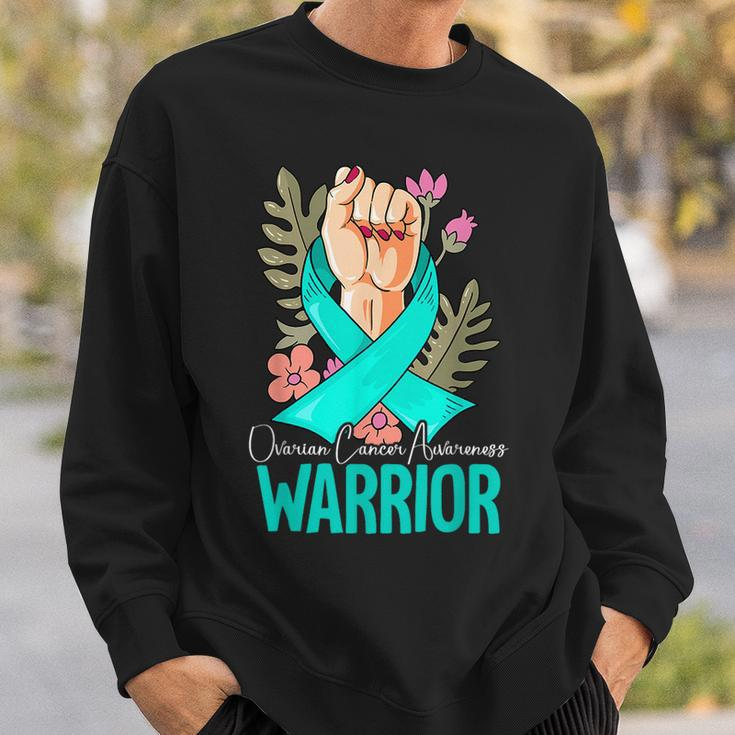 Warrior Ovarian Cancer Awareness Sweatshirt Gifts for Him