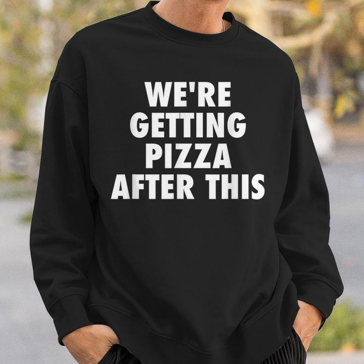 We Are Getting Pizza After This Funny Saying Workout Gym Pizza Funny Gifts Sweatshirt Gifts for Him
