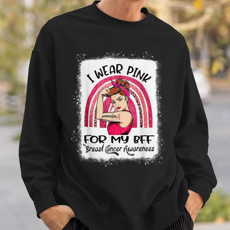 I Wear Pink For My Best Friend Bff Breast Cancer Awareness Sweatshirt Gifts for Him