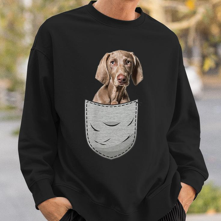 Weimaraner Raner Chest Pocket For Dog Owners Sweatshirt Gifts for Him