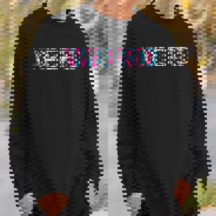 Weird Rave Glitch I Trippy Edm Festival Clothing Techno Sweatshirt Gifts for Him