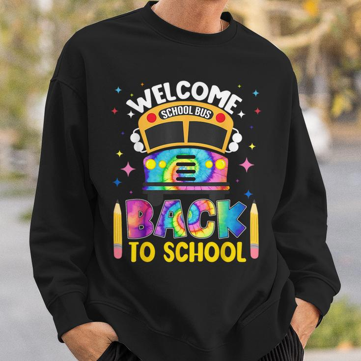 Welcome Back To School Bus Driver 1St Day Tie Dye Sweatshirt Gifts for Him