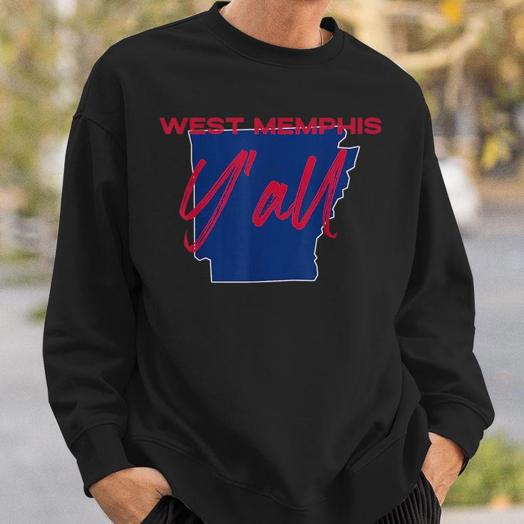 West Memphis Arkansas Yall Ar Pride State Map Cute Sweatshirt Gifts for Him