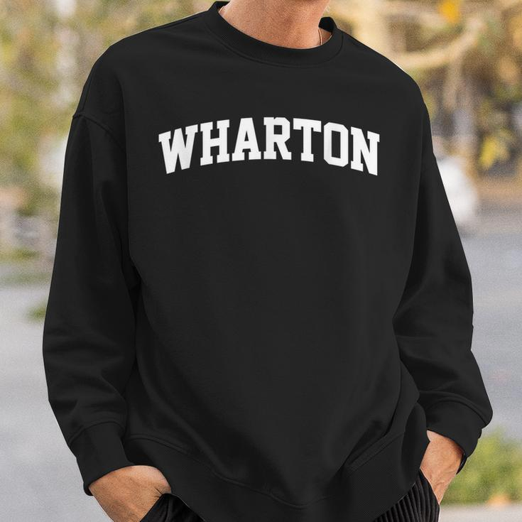 Wharton Name Last Family First College Arch Sweatshirt Gifts for Him