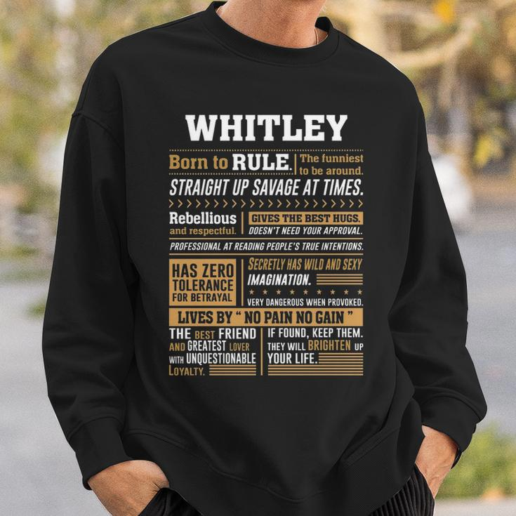 Whitley Name Gift Whitley Born To Rule Sweatshirt Gifts for Him