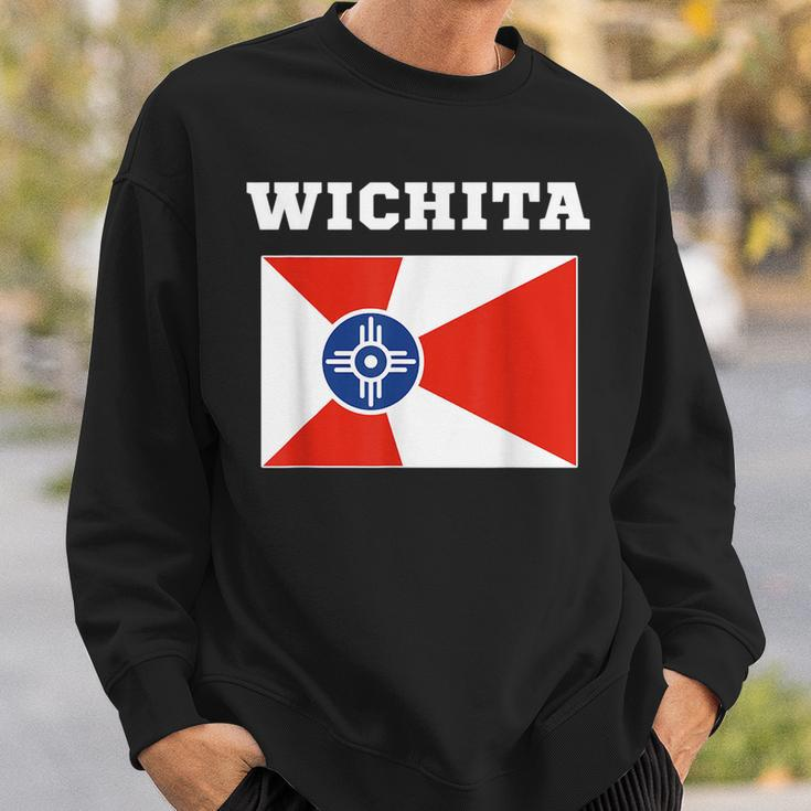 Wichita Usa Travel Kansas Flag Gift American Sweatshirt Gifts for Him