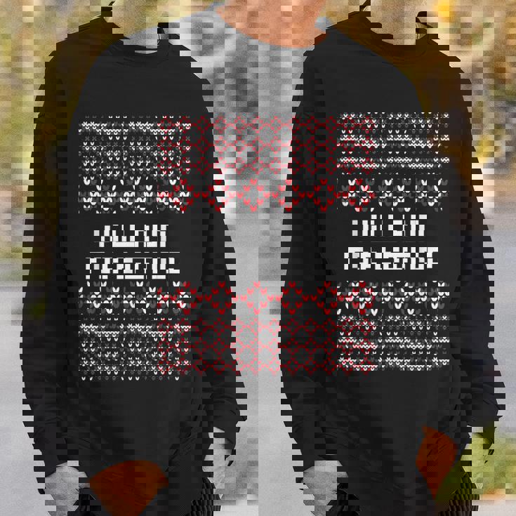 Will Run For Eggnog Ugly Christmas Sweater Running Sweatshirt Gifts for Him