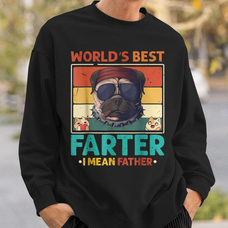 Worlds Best Farter I Mean Father Best Dad Ever Cat & Dog Funny Gifts For Dad Sweatshirt Gifts for Him