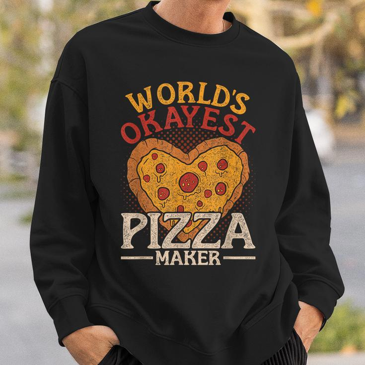 Worlds Okayest Pizza Maker Hobby Pizza Maker Sweatshirt Gifts for Him